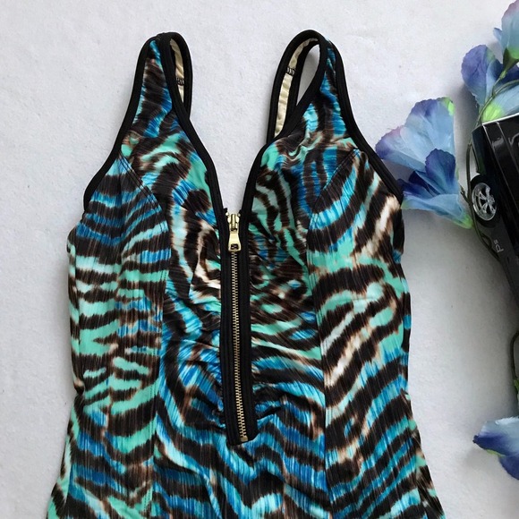 Coastal Blue NWOT One Piece Swim Suit Women M - Picture 2 of 14